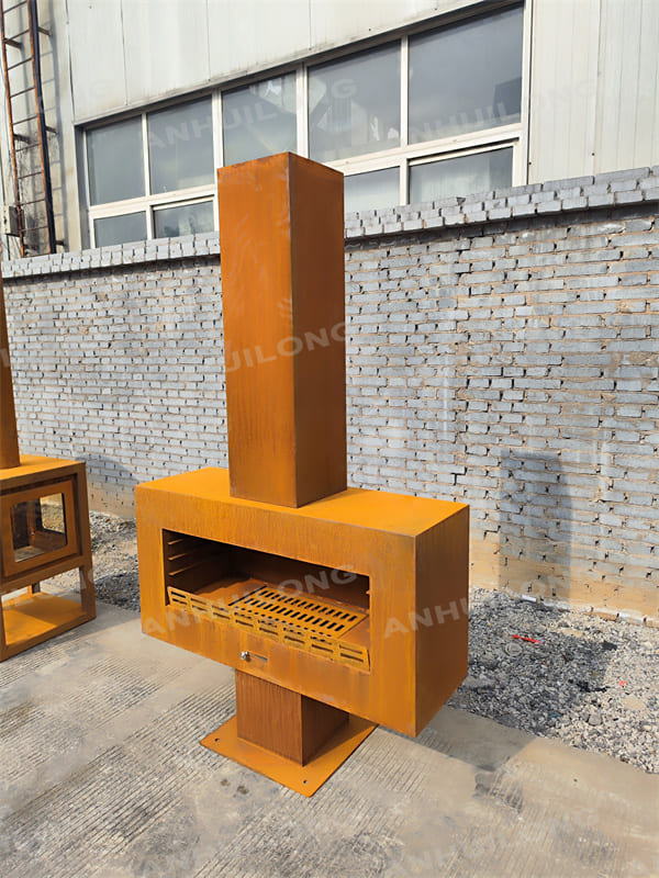 European style Rectangular Rust indoor fireplace Manufacturer