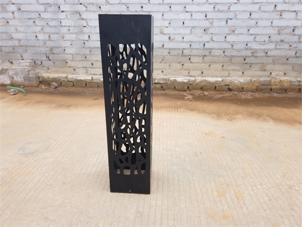 Decorative corten lightbox with laser cut design