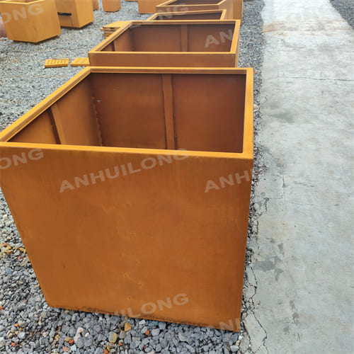 large steel planters large corten steel planter corten steel planter boxes