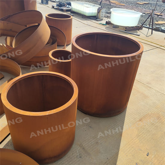 Indoor outdoor lovely garden decoration heavy duty corten steel planters