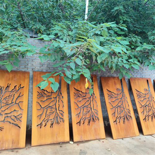 Corten steel fence panels for Outdoor Furniture Manufacturer