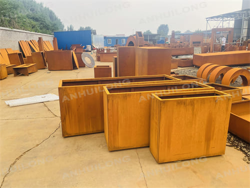 large steel planters large corten steel planter corten steel planter boxes