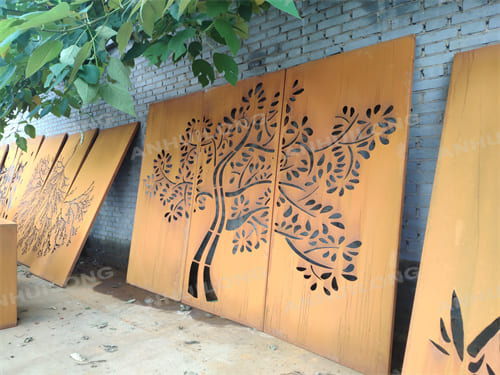 Corten steel fence panels for Outdoor Furniture Manufacturer