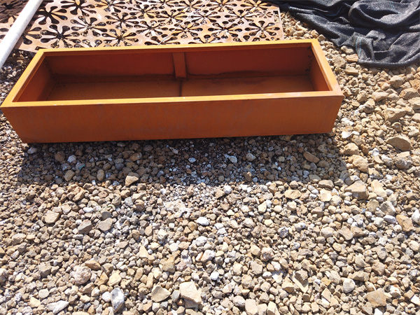 Modern Outdoor Decoration Square Large Corten Steel Planter Boxes