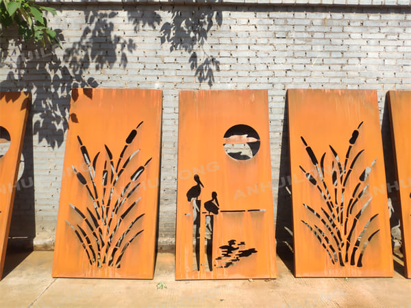 Outdoor Garden Decorative Corten Steel  Metal Fence