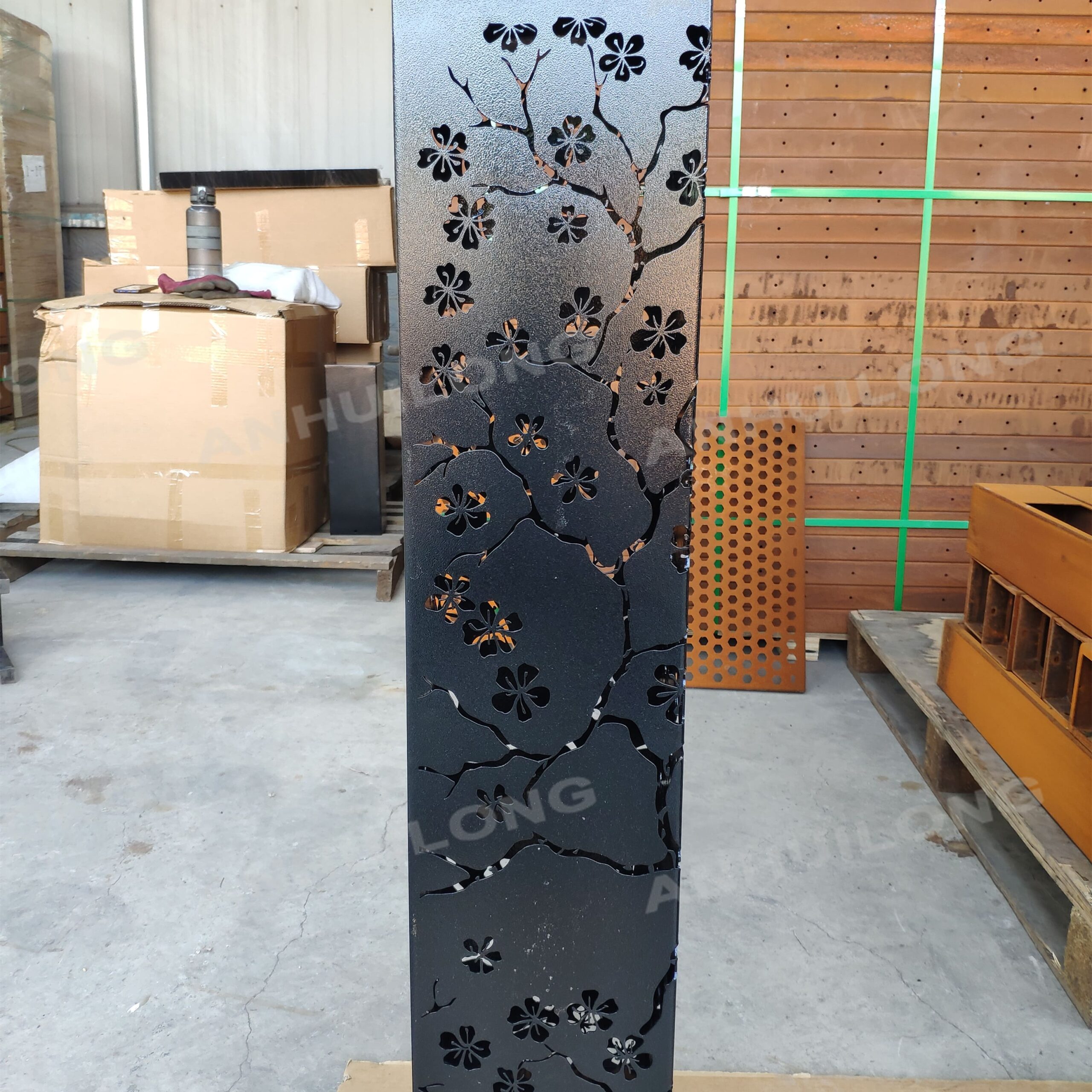 Garden Backyard Corten Steel Customize Metal Led Light Box