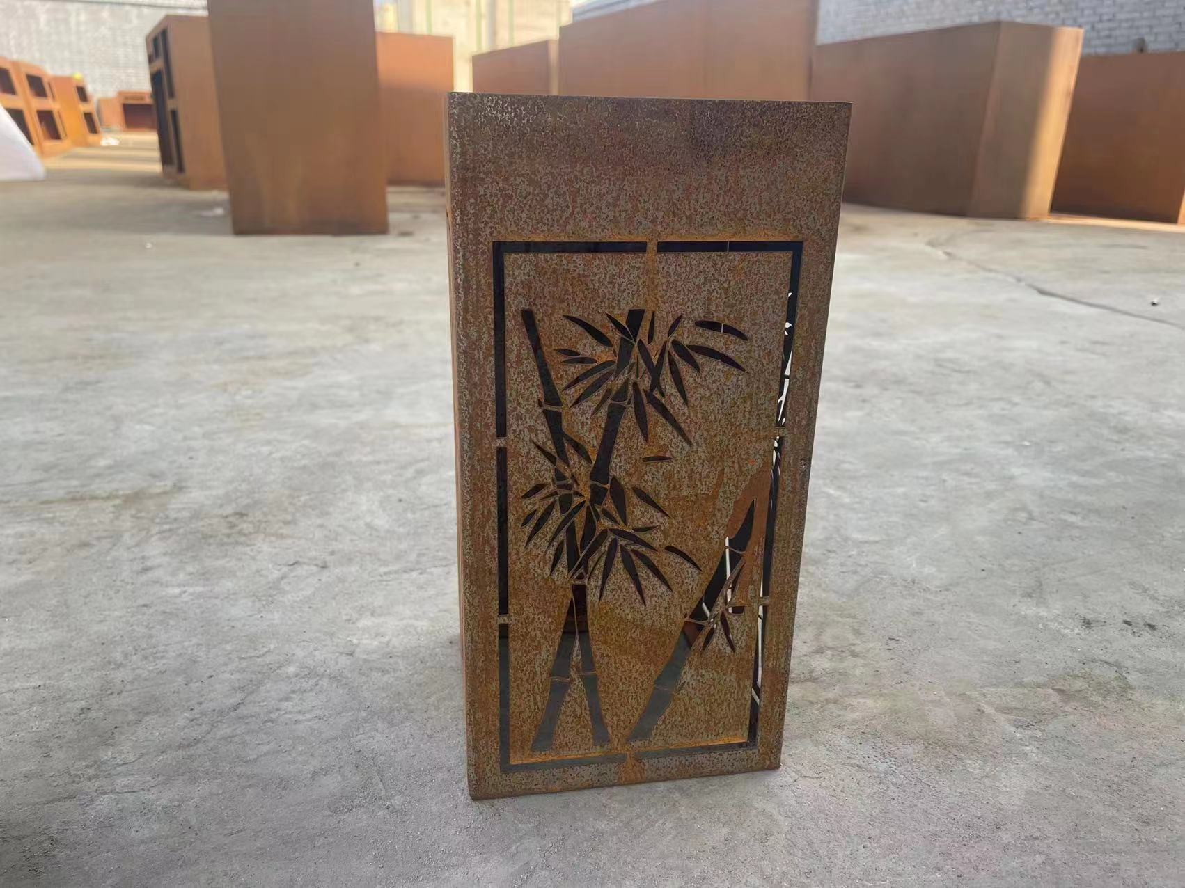 Outdoor garden can be customized corten steel lighting