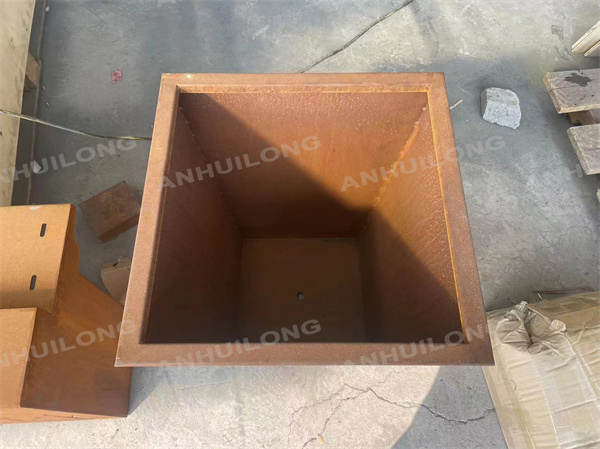 Environmentally friendly large corten steel planter For Park Project
