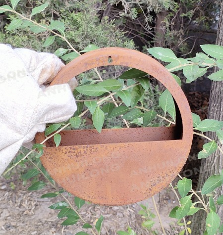 Indoor Wall-mounted Corten Steel Planter Pot