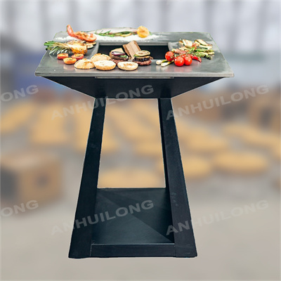 outdoor free standing easy assembled corten steel BBQ grill