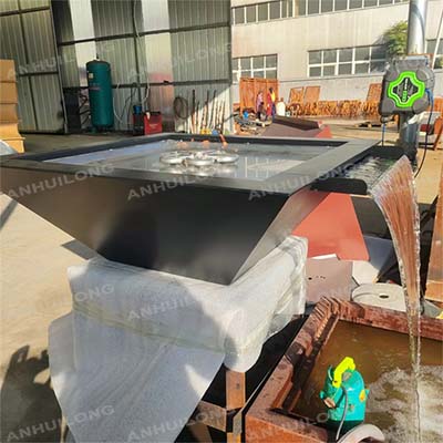 Color powder painted Stainless steel burner water gas fire pit Modern design gas fire pit with water for Garden decoration