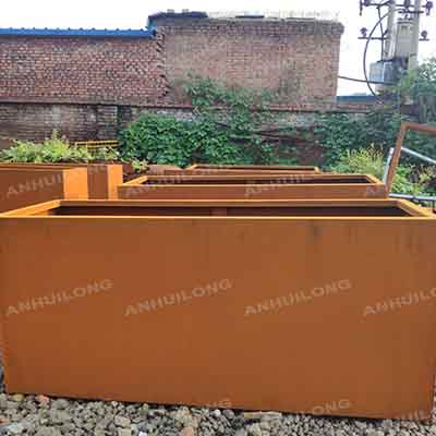 Corten steel outside flower pot rust steel flower pot corten steel plant pot