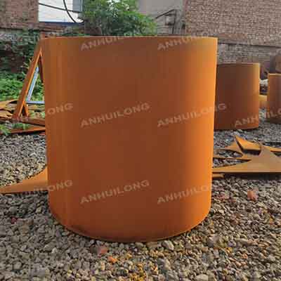 Corten steel outside flower pot rust steel flower pot corten steel plant pot