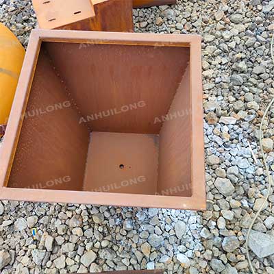 Custom Outdoor Flower Pot Planters Large Metal Big Garden Box Planters Corten Steel Garden