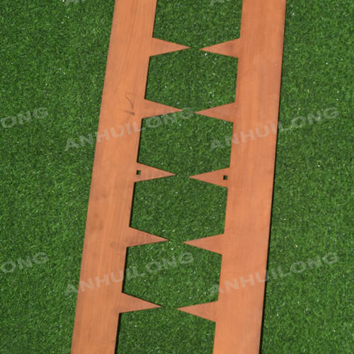 Corten steel  palisade fencing small garden fence garden edging