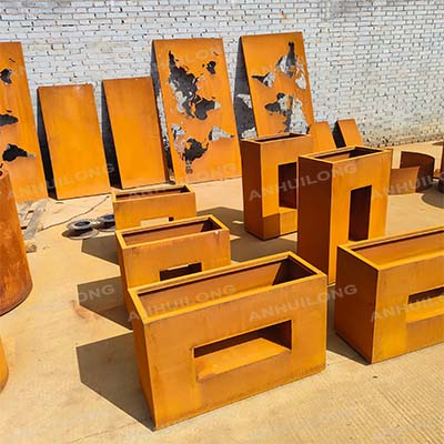 Garden Box Planter Custom Garden Plant Flower Pots Outdoor Box Corten Steel Cube Planter