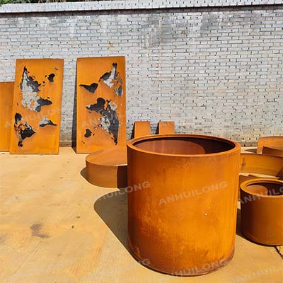 Garden Box Planter Custom Garden Plant Flower Pots Outdoor Box Corten Steel Cube Planter