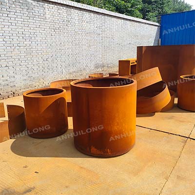 Garden Box Planter Custom Garden Plant Flower Pots Outdoor Box Corten Steel Cube Planter