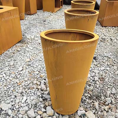 Rusty corten planter garden decoration flower pot/Corten Steel Rusty Planter