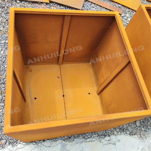 large corten steel planter corten steel planter boxes corten steel planter flower pot