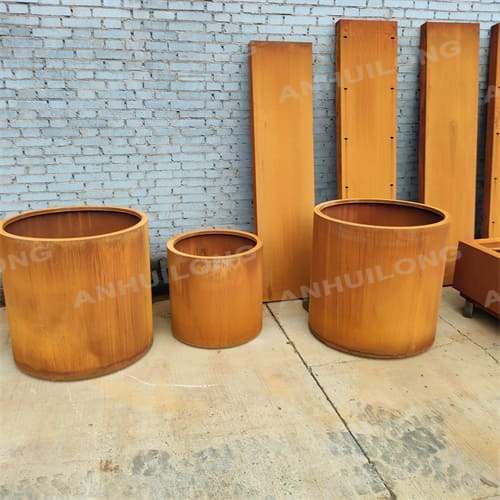 steel planters for outdoor garden planter corten steel