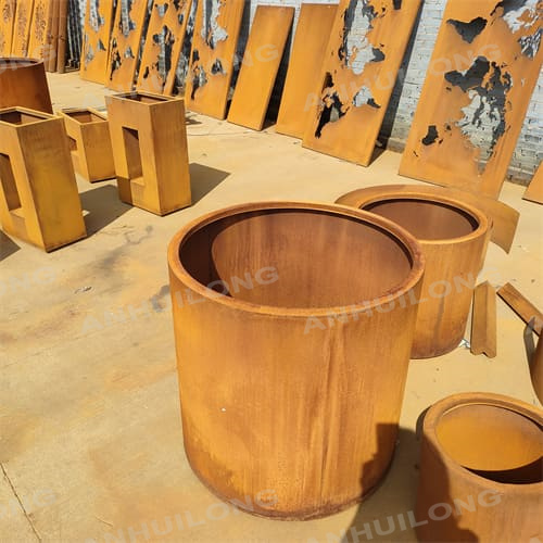 corten steel planter boxes corten steel planter flower pot