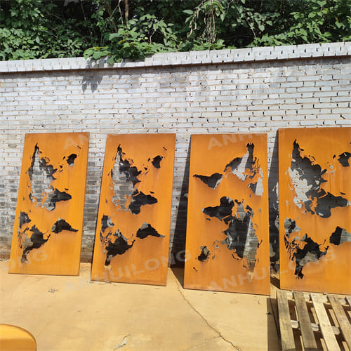 Privacy garden backyard metal outdoor decorative corten steel screen