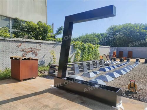 No maintenance corten steel backyard water fountain For Outdoor Furniture