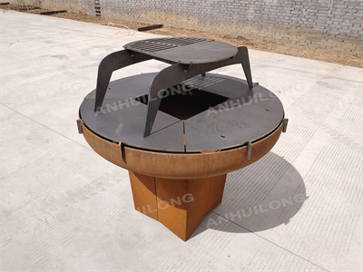 bbq party wood burning corten steel bbq grill