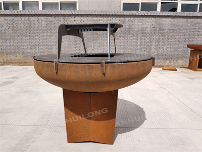 bbq party wood burning corten steel bbq grill