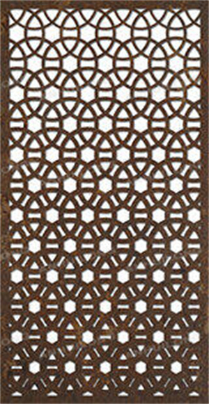 indoor free standing fencing corten steel screen panels