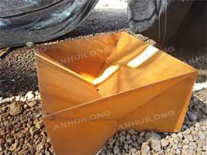 outdoor fire pit corten steel heavy duty corrosion resistant