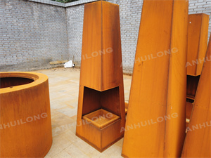 free standing outdoor heavy duty fire pit corten steel