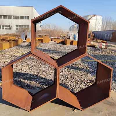 High Quality Corten Steel wood Rack for fire place