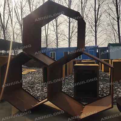 High Quality Corten Steel wood Rack for fire place