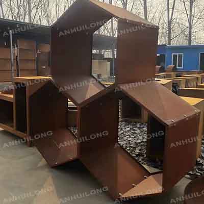 High Quality Corten Steel wood Rack for fire place