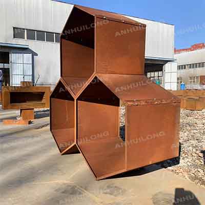 High Quality Corten Steel wood Rack for fire place