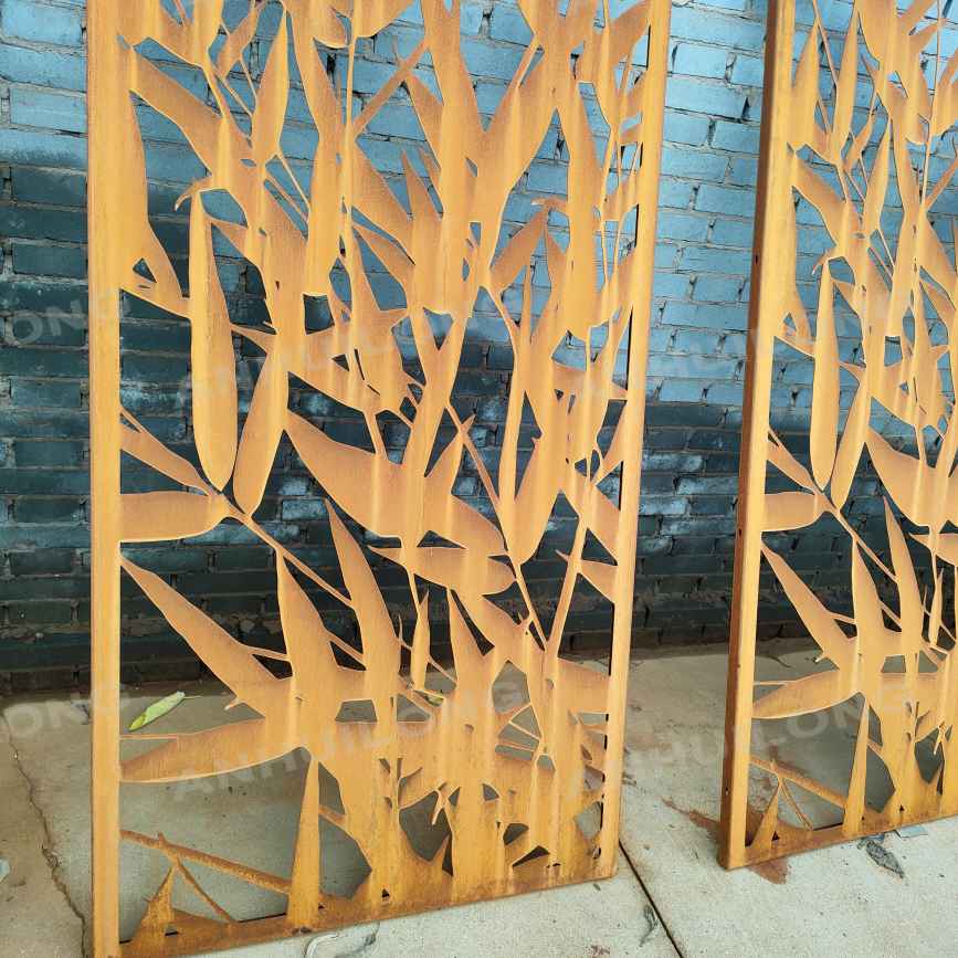 Partition corten steel fence for municipal projects