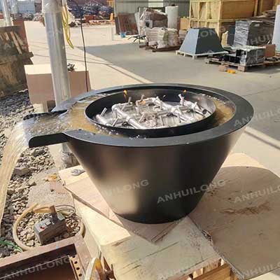 Nature Gas Decorative Firepit Corten Steel Water Fire Pit Gas Fire Pit