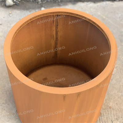 Industrial Style Corten Steel Planter for Landscape Design