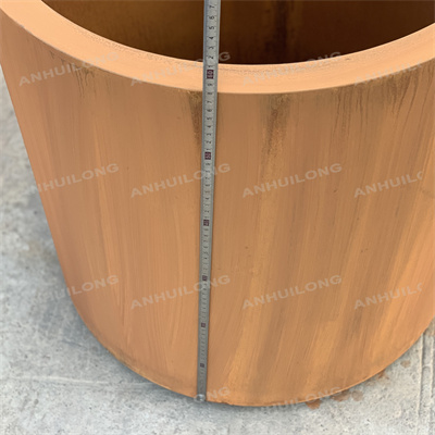 Industrial Style Corten Steel Planter for Landscape Design