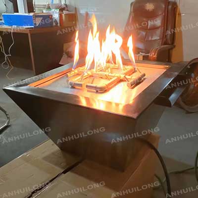 Swimming Pool Waterfall Nature Gas Decorative Firepit