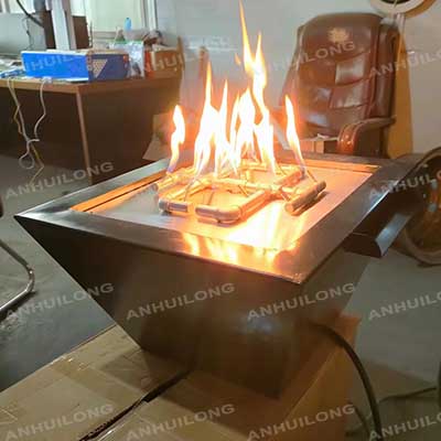 Swimming Pool Waterfall Nature Gas Decorative Firepit