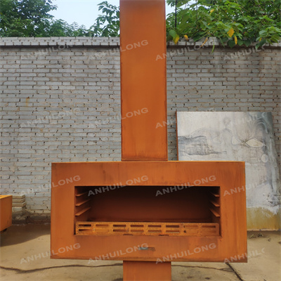 garden decoration fire place made by corten steel