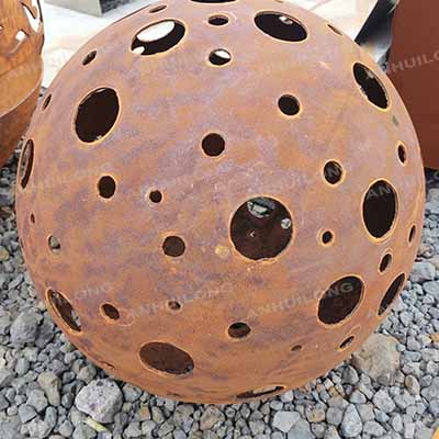 Camping Metal Fire Basket Garden Decor Corten Steel Firepits Wood Burning Fire Place