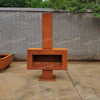 Corten Steel Wood burning Firepit Outdoor Fire Place