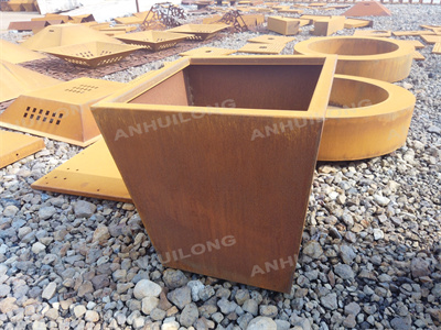 home and garden outdoor living standing planter corten steel