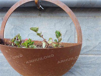 outdoor metal planter corten steel hang type