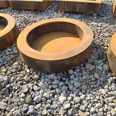 Factory Price Square Corten Steel Wood burning Firepit Outdoor Fire Place