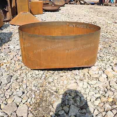 Factory Price Square Corten Steel Wood burning Firepit Outdoor Fire Place